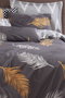 L'essentiel linge de maison Juego de funda nórdica doble Ranforce Dorado y Gris